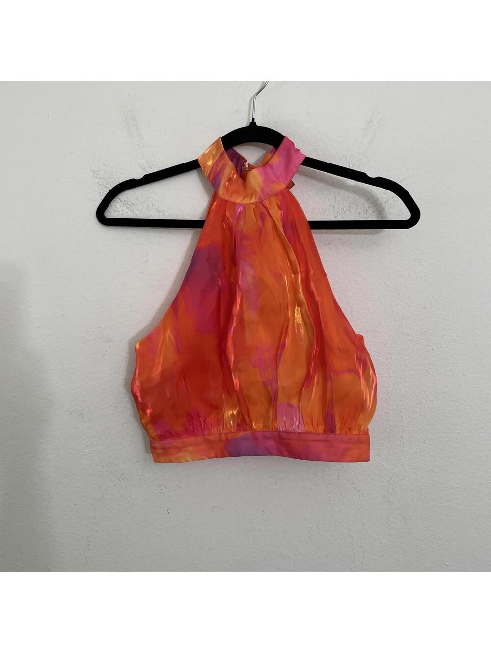 YAURA NEW YAURA Faari Crop Top Orange Top size US Medium $150msrp - Picture 4 of 12